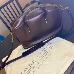 Clayton & Crume genuine leather messenger bag